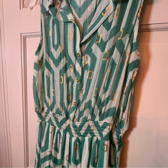 Alex & Parker Sleeveless Collared Maxi Dress – Size L - Picture 2 of 5